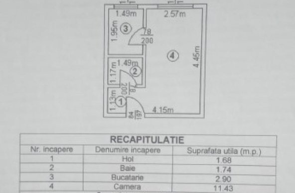 Vanzare Garsoniera ,zona Piata Sudului ,strada Oltenitei ,nr 67 ,36.000 €