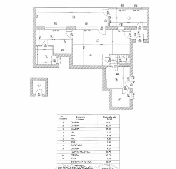 Vanzare Apartament 3 camere ,zona Rosetti ,strada Sfintilor ,nr 10 ,105.000 €