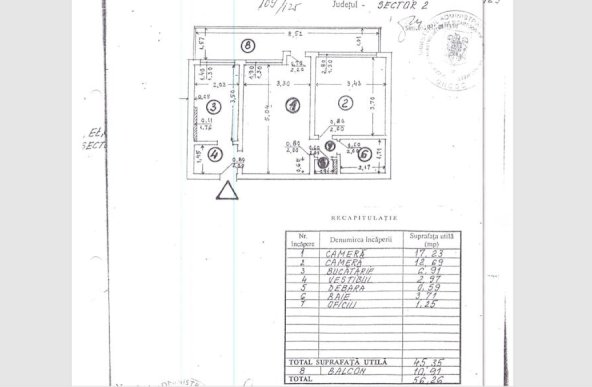 Vanzare Apartament 2 camere ,zona Stefan cel Mare ,strada Stefan cel Mare ,nr 31 ,81.000 €