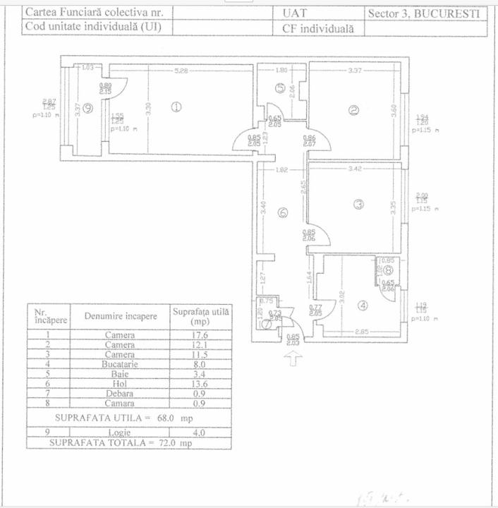 Vanzare Apartament 3 camere ,zona Baba Novac ,strada Mihai Bravu ,nr 292 ,116.000 €