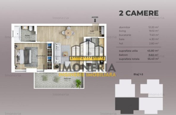  2 camere Nr. 15 | metrou Aparatorii Patriei | Comision 0% | Mutare rapida! 