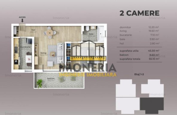  2 camere Nr. 15 | metrou Aparatorii Patriei | Comision 0% | Mutare rapida! 