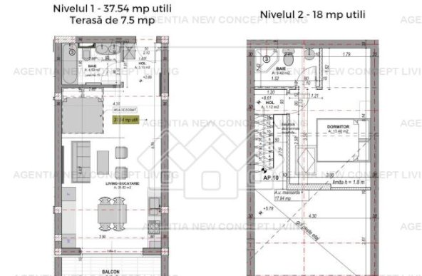 Penthouse 2 camere,incalzire pardoseala, mobilat, intabulat (NCL57F-Mi