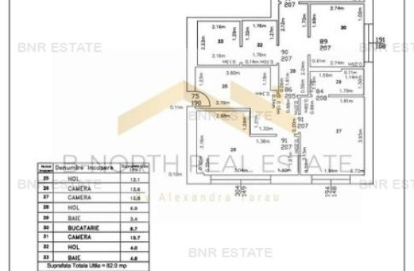 Apartament 3 camere 82 mp utili