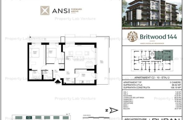 De vânzare apartament 3 camere – BRITWOOD 144, Iancu Nicolae