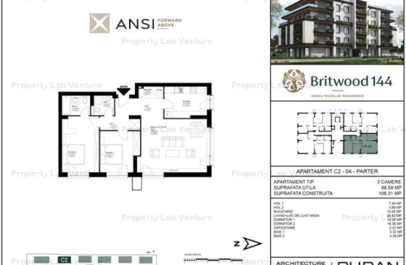 De vânzare apartament 3 camere – BRITWOOD 144, Iancu Nicolae