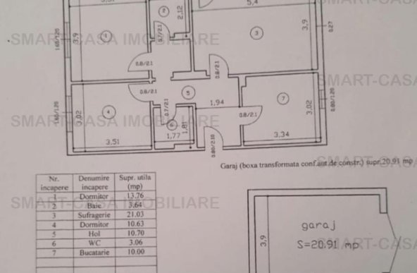 Apartament 3 camere decomandat-Tg. Cucu-Palatul de Justitie