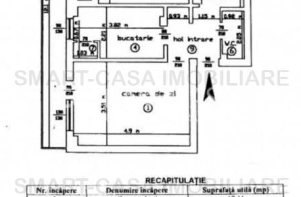 Apartament 3 camere Centru etajul 1