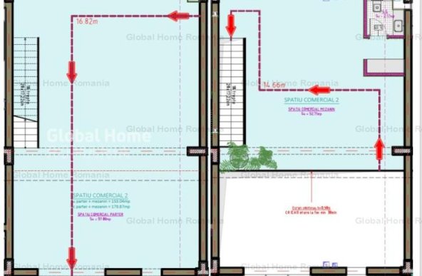 Spatiu Comercial 178 MP  | Constanta - Soveja - Tomis III | Parter+Mezanin