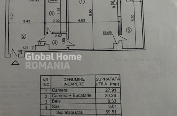 Apartament 2 Camere 72 MP | Baneasa | Bloc nou | Loc de parcare | Mobilat |