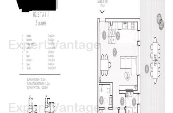 Apartament spectaculos, cu terasa de peste 100 mp, in apropiere de scoala King's Oak