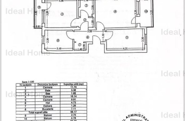 Apartament 3 camere Podu Ros 70.000 euro investitie