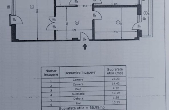 Apartament 2 Camere Decomandat Pod De Fier Bloc Nou