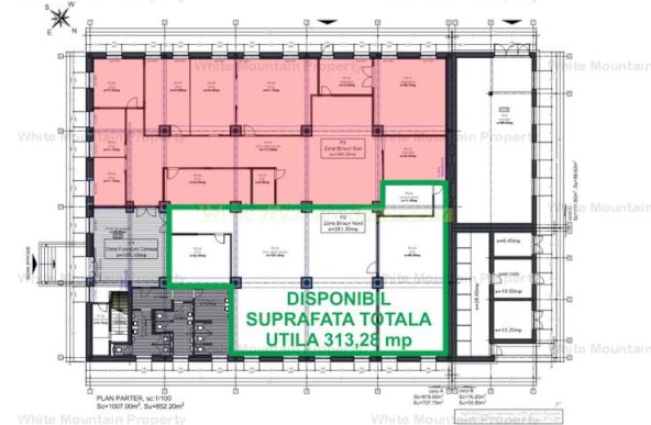 Spatiu birouri, 313 mp, inchiriere lunga durata, TATI Center