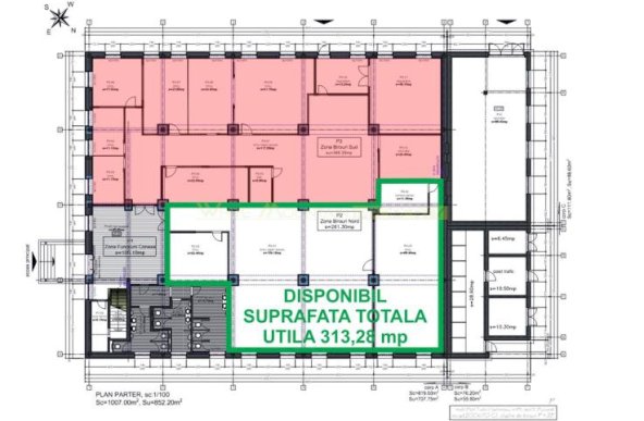 Spatiu birouri, 313 mp, inchiriere lunga durata, TATI Center