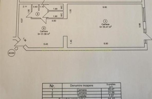 Spatiu comercial 94 mp, inchiriere lunga durata in Sibiu, str Balcescu, Piata Mare. negociabil