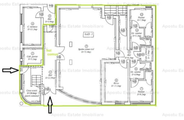 Spatiu comercial, 123mp, zona Lipovei