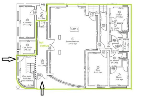 Spatiu comercial, 123mp, zona Lipovei