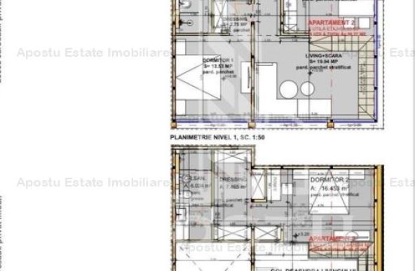 Apartamente noi cu 3 camere, scara interioara, Complexul Studentesc