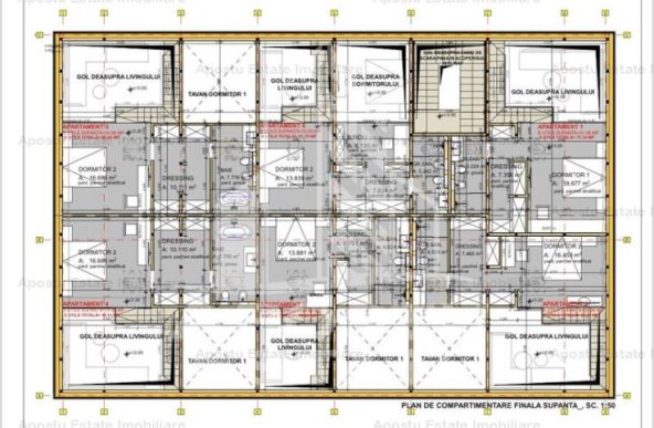 Apartamente noi cu 3 camere, scara interioara, Complexul Studentesc