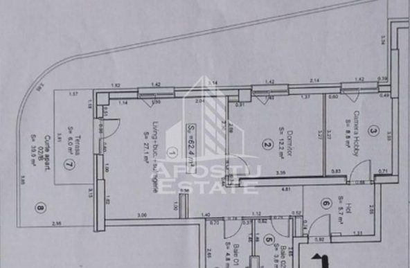 Apartament cu 3 camere si curte proprie de 40mp, Vivalia Grand