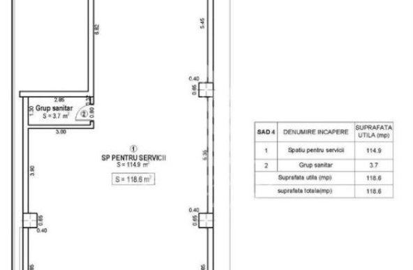 Spatiu comercial, 119 mp utili, zona Take Ionescu