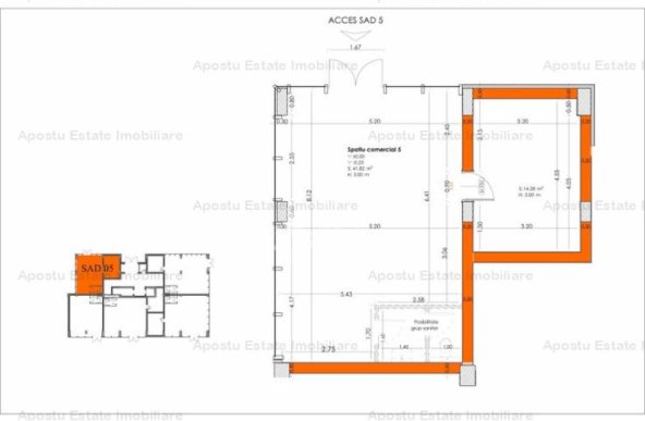 Spatiu comercial 56 mp, zona Lipovei