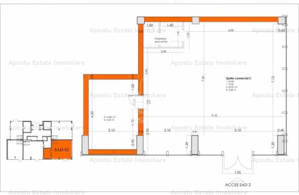 Spatiu comercial 83 mp, zona Lipovei