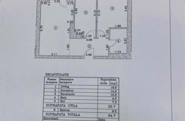 Apartament 2 camere 65 mp si 1 loc  parcare Cortina North