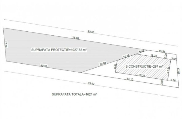 Teren de 1621 mp aproape de A0 – Ideal pentru o locuință cu grădină generoasă