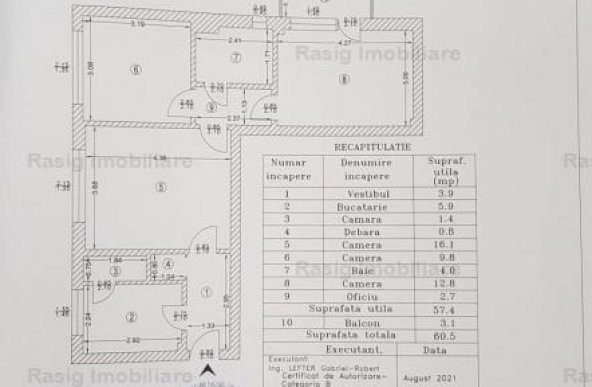 3 camere zona P-ta Chibrit