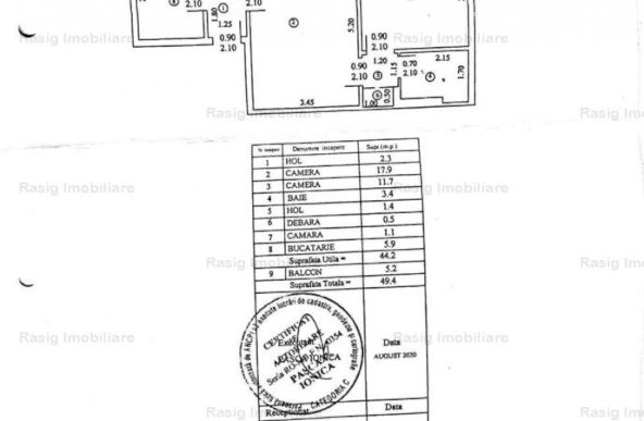 Vanzare 2 camere in zona Ion Mihalache  - P-ta Chibrit