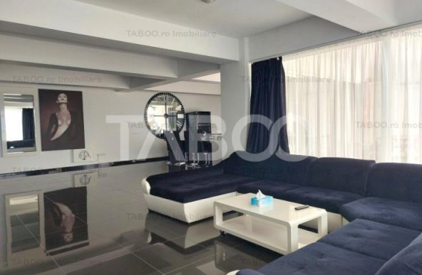 Penthouse de inchiriat 244 mp modern mobilat si utilat terasa Sibiu