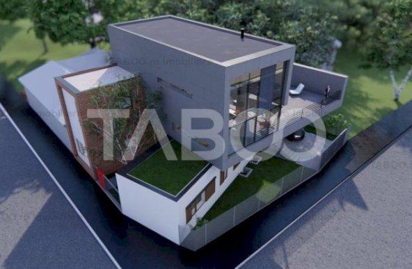 Casa individuala de vanzare cu terasa teren 320 mp zona Centrala Sibiu