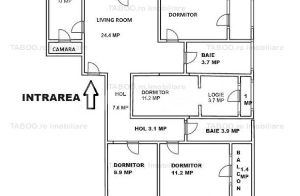 Apartament 5 camere pivnita si 4 balcoane bloc cu lift Turnisor