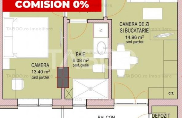 Apartament 2 camere decomadate etaj 3 in Doamna Stanca Comision 0%