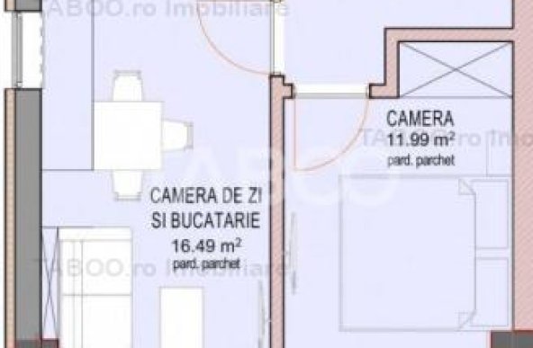 Apartament FARA COMISION 2 camere si balcon parter Sibiu Dna Stanca