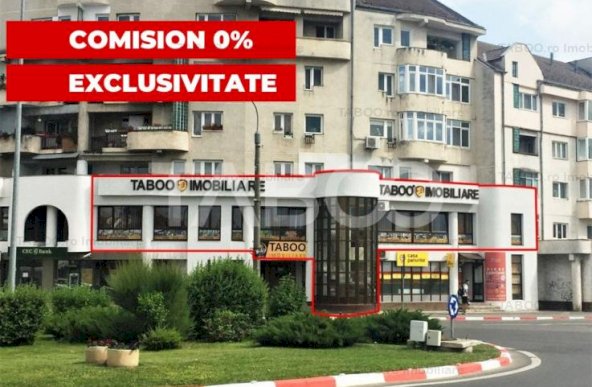 Spatiu comercial sau pentru birouri 268 mpu decomandat in Sibiu