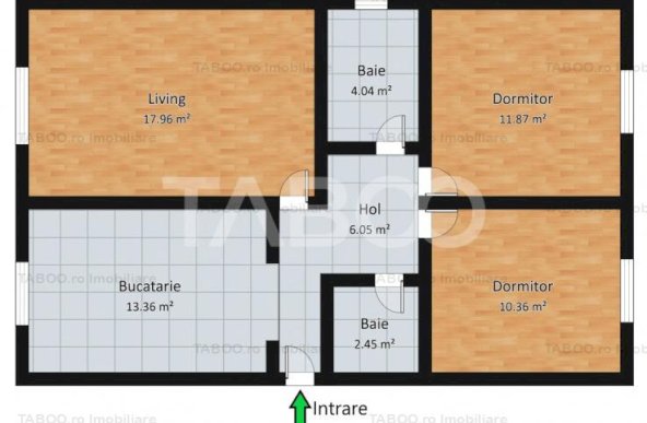 Apartament cu 3 camere 2 bai in zona Turnisor din Sibiu