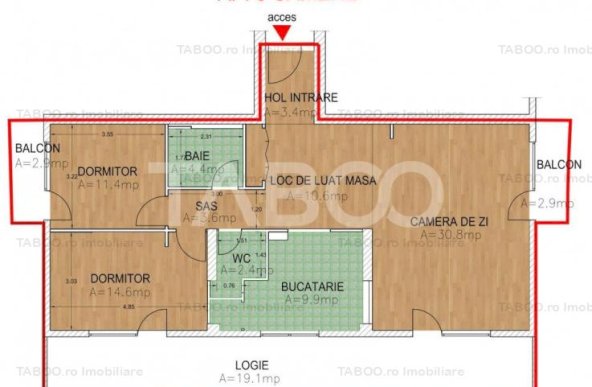 COMISION 0% Apartament 3 camere 3 balcoane Rahovei 93 mpu la etajul 1