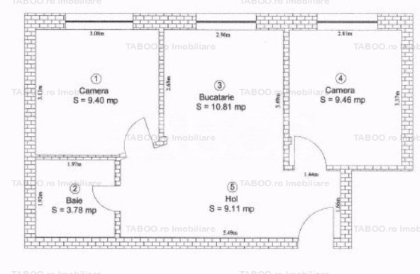 Apartament de vanzare 3 camere mobilate Valea Aurie Sibiu