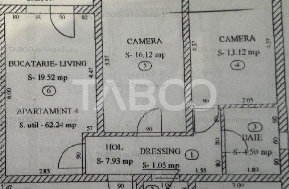 Apartament 3 camere decomandate balcon loc de parcare Str Distributiei