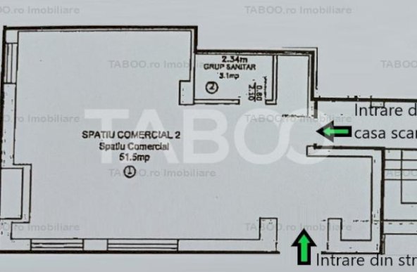 Spatiu comercial de vanzare Calea Surii Mici cu 2 locuri de parcare