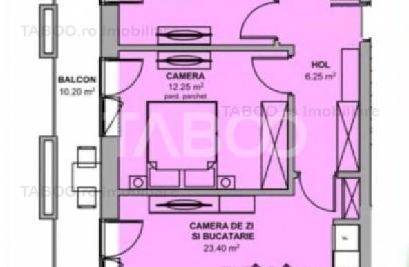 Apartament 60 mpu la CHEIE cu 3 camere balcon 18 mp pe Doamna Stanca