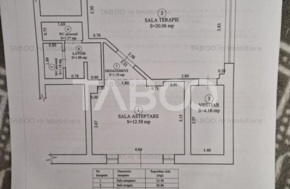 Spatiu de inchiriat 3 camere 42 mp loc parcare cartierul Arhitectilor