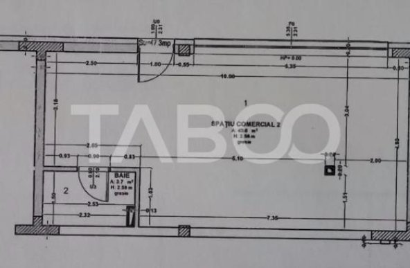 Spatiu comercial de inchiriat 6 locuri de parcare zona Turnisor Sibiu 