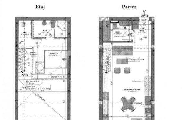 Apartament mobilat utilat 2 camere 2 bai 55 mpu balcon loc parcare