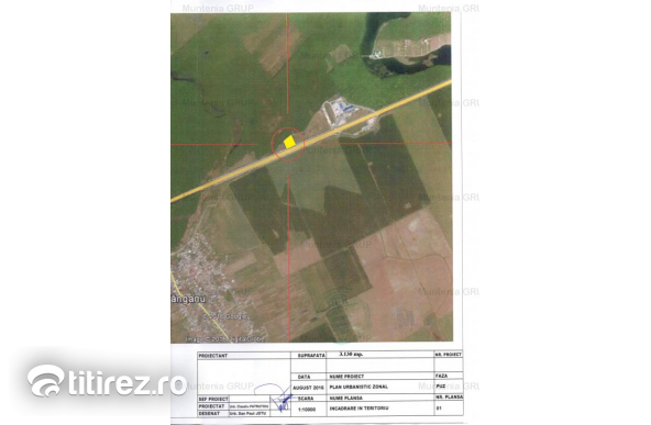 CERNICA - Km.19 - A2 cu pozitie exceptionala, vanzare 3.130 mp. teren in intravilan