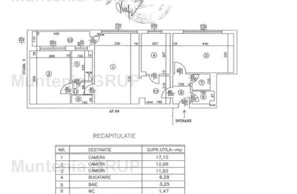 MATEI VOIEVOD, apartament 3 camere situat la etajul 6/10